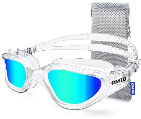 OMID Swim Goggles, P2 Polarized Swimming Goggles for Men Anti-fog Goggles Swimming for Adult Women