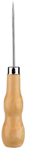 SMTCM Vorstecher mit Holzgriff Prickelnadel Schneiderahle Professionelle Ahle Lederverarbeitung Werkzeug zum Nähen für Hausreparatur Holzarbeiten Schneiderarbeiten Lederarbeiten Punching