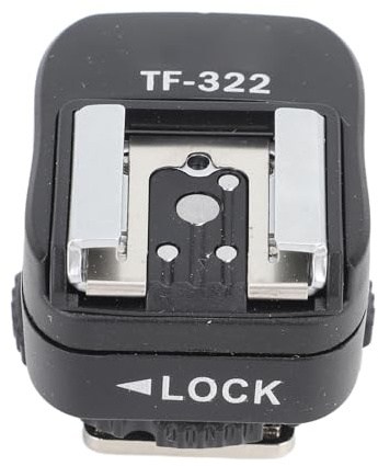 TF-322 Standard-Blitzschuhadapter mit Zusätzlichem PC-Synchronisierungsanschluss, TTL-Blitzschuhadapter für DSLR und Blitzgeräte