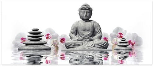 DCIDBEI / 110 x 50 cm, rund, Diamant-Malerei, Buddha-Statue, Diamant-Stickerei, komplettes Set, Phalaenopsis, DIY 5D Puzzle, Diamant, abstrakt, Kristallkunst, Wanddekoration, Kinderzimmer, originelle