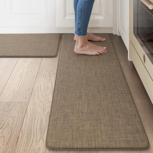 Collive Küchenmatte, gepolstert, Anti-Ermüdungs-Küchenmatten für Boden, wasserfester Küchenteppich, rutschfest, bequem, Stehteppich für Zuhause, Büro, Waschbecken, Schreibtisch, 43,2 x 73,2 cm + 43,2