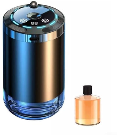 Deodorante per auto intelligente, 5 livelli regolabili di aromi, diffusore intelligente ON/OFF in base all'accensione dell'auto (contiene olio essenziale) (arancione)