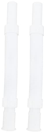 Housoutil 2pcs Sink Drain Hose Flexible Drain Washbasin Washer Outlet Hose for Bathroom Sink Water