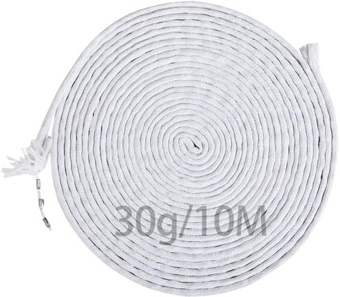 Nastro piombato per Tende da 10 m, Striscia piombata per Tende da 30 g/m, Filo a Piombo, Nastro piombato per Tende per impedire Il Vento, Adatto per Tende, zanzariere, tovaglie