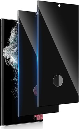 Aerku 2 Stück Sichtschutz Full Screen Schutzfolie für Samsung Galaxy S22 Ultra für Panzerglas, Privacy Schutzglas, 9H Härte Anti Fingerabdrücke Schwarzer Rand Anti-Spy Panzer Schutz Glas Folie
