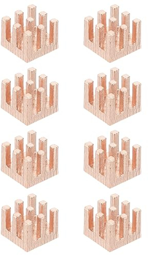 PATIKIL 8 Pezzi Dissipatore Di Calore In Rame 6x6x5mm Dissipatore Di Calore | Radiatore, Per Chip CPU Power Transistor FET IC Power Amplifier