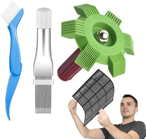 jamgeery Pettine a pinna per condizionatore d'aria | Pettine a pinna a condensatore | Strumento di riparazione del radiatore, evaporatore AC, accessori per la casa per adulti, professionisti, interni