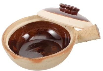 ELAYARD Cazuela De Cerámica Para Estofado y Sopa Con Asa Para Cocina Doméstica y Camping Al Aire Utensilios De Cocina Resistentes Al Calor