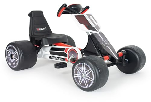 INJUSA Go Kart Mercedes Benz mit Pedalen für Kinder von 2 3 4 Jahren – Kinderfahrzeug mit festem Ritzel, Sportrad, offizielles Lizenzprodukt, hergestellt in Spanien