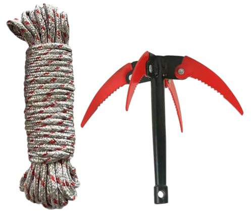 TOBBOMEY Râteau à Main INOX Pliable pour Bassin et Étang, Outil Jardinage Professionnel 4 Dents Lame Dentelée, Extracteur de Plantes Aquatiques, Accessoire Nettoyage Extérieur