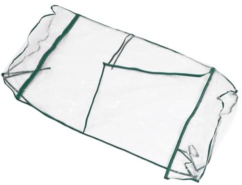 HIAKDOFT Housse Serre Jardin Transparent PVC pour Mini Extérieures Protection Intempéries Maille Respirante pour Circulation Air Facile à Installer et Adaptée à Divers Modèles Protection