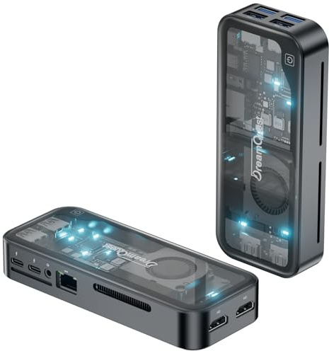 DreamQuest Mini PC Linux Preinstalled, Intel N95 (up to 3.4GHz) Mini Desktop Stick Computer 12GB DDR5 512GB M.2 SSD with Dual Type-C/HDMI Port, USB3.2,WIFI 6 & LAN, Bluetooth 5.3 for Home/Office