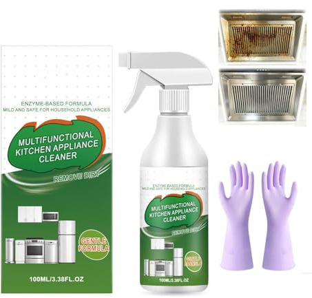 Flycleanse Kitchen Cleaner, 100 ml mångsidig enzym skumrengöring, multifunktionell kraftrengöring för kök, mångsidig, kraftfull, oljefläckar köksrengöring för ugn, spis, köksfläkt (1 st)