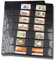 Yiran Pagine di francobolli 10 Pezzi/Lotto Foglio Sfuso PVC Standard Non includere Copertina 9 Raccoglitori per Fori Raccoglitori Collezione Inners Album Griglia Nera su Due Lati(sol)