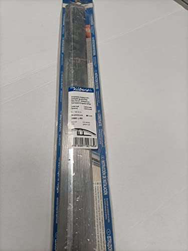 Profilo Universale in Alluminio Copri Soglia Finitura Acciaio, 4,5 x 90 cm