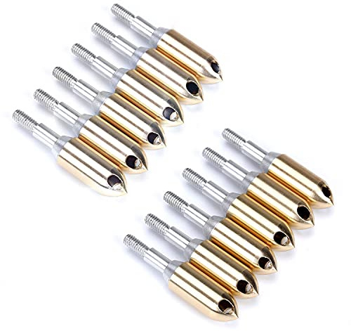 ACCMOS 6/12 St Sets Kupfer Pfeifen Pfeilspitze Bogenschießen Pfeife Broadhead Schrauben Jagd Bogen und Pfeile Zubehörteil (12pcs)