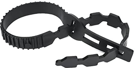 KINGLAKE 8Pcs 60cm Black Tree Ties Straps Supports Heavy Duty Shrub Ties Adjustable Interlock Garden Tree Ties for Shrub Rose Tree Plant Support