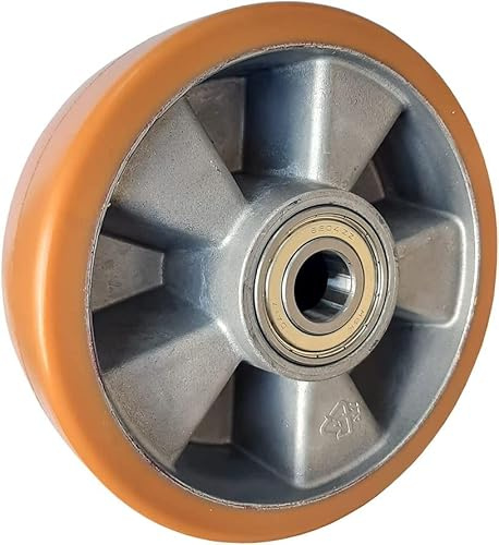 WIKO Plattformwagen Rollen Polyurethan Rad 200 mm - Räder mit Kugellagern Transportwagen Schwerlastrollen Laufrollen Fixierer Rad - 800 kg