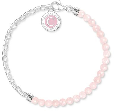 THOMAS SABO Charm-Armband mit Beads und Kettengliedern Silber Recyceltes 925 Silber, Kaltemail, 16-19 cm, A2130-067-9-L19V