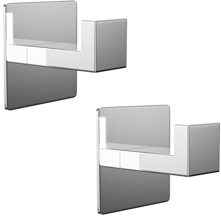 YUET Gancho Toalla de Pared sin Taladro Autoadhesivo Percha de SUS 304 Acero Inoxidable,2 Piezas Colgante Toalleros de Baño Ropa de Puerta Cocina Garaje Del (Pulido Espejo)