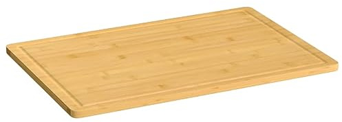 vidaXL Schneidebrett, Küchenbrett zum Schneiden von Käse Brot Fleisch, Servierbrett für Küche, Käsebrett Brotschneidebrett Vorspeisenplatte, Bambus