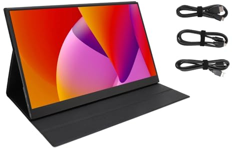 Yanmis Monitor Portátil de 15,6 Pulgadas, Monitor Externo IPS 1920X1080P, Monitor Portátil para Juegos, Monitor Portátil para Negocios de Vídeo