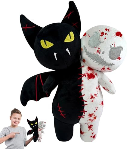 30CM Fledermausgeist kissen,Neue kreative Niedlich Gruselige Kissen Puppe,Fledermausgeist Dekoratives Kissen für Kinder Weihnachten,Geburtstagsgeschenke weiches Bett/Sofa Dekorationen