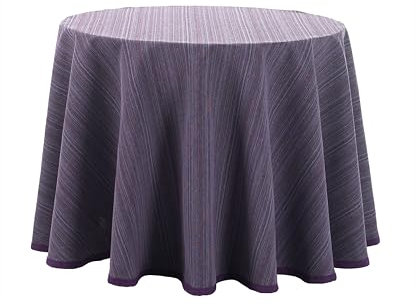 Donegal Collections Falda Mesa Camilla Redonda 80 cm Riby Lila - Tejido Primavera Verano - Faldillas Mesa Camilla con Altura para Mesa 75 cm - 50% Algodón 50% Poliester Fabricado en España