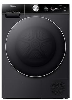 Hisense 7S Series DH7S107BB Wifi Connected 10Kg Heat Pump Tumble Dryer - Black - A+++ Rated