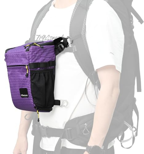 HIKEMAN Borsa a tracolla custodia per fotocamera - Borsa per fotocamera impermeabile antiurto, tracolla staccabile per uso quotidiano, attività all'aperto, viaggi, alpinismo, Viola, 26 * 13 * 16 cm