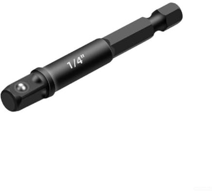 Zilimontt Adaptateur de douille, adaptateur de douille 2 en 1 en acier au chrome vanadium, porte-embout avec rétention magnétique pour visseuses à percussion et tournevis électriques (6,35 mm)