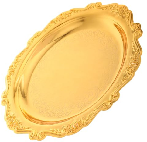 CIYODO Plateau de Service Vintage pour Collations et Desserts Plat Décoratif Multifonctionnel pour Maison Bijoux