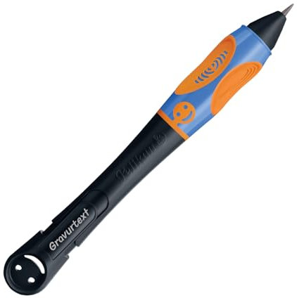 Pelikan griffix® Bleistift für Linkshänder, Neon Black, mit Laser-Gravur, Ergonomisches Schreiblernsystem
