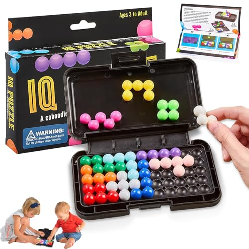 IQ Puzzler Pro, IQ Stars, Puzzle para Niños, Juego de Rompecabezas con 120 desafíos, Juegos de Lógica 3D para Relajación y Descompresión,Regalos para Niños y Niñas de 6 Años