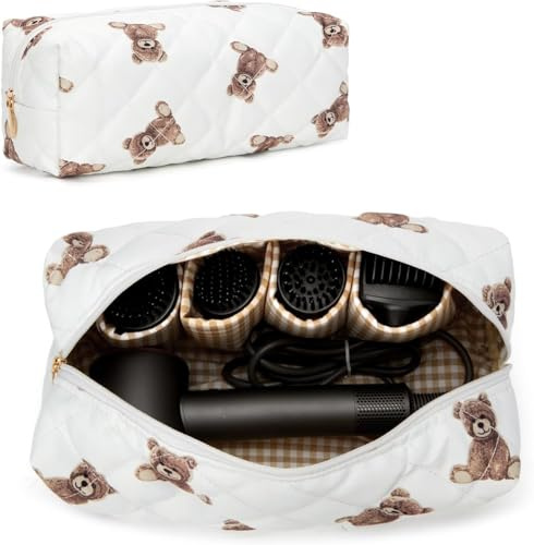 Borsa da Viaggio Compatibile con Dyson Airwrap, Custodia per Asciugacapelli Dyson e Accessori, Trousse da Viaggio Organizer per Strumenti per Styling Capelli Shark Flexstyle (Orso)