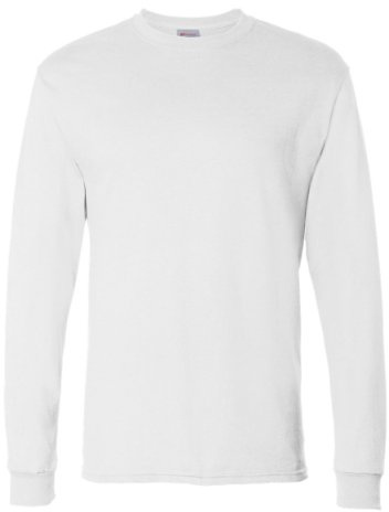 Hanes Men's Essentials Long Sleeve T-shirt Value Pack (2-pack), White,Large