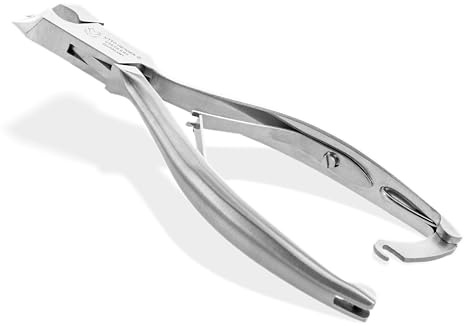 OTTO HERDER KOPFSCHNEIDER Nagelzange Fussnagelzange 14 cm mit einer Spitze für starke Fußnägel, rostfrei Halbkopfschneider gegen dicke eingewachsene Zehennägel