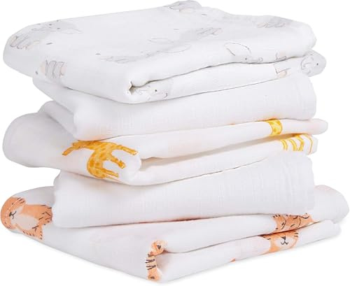 aden + anais G388B safari babes 5-packaden muslin squares, mehrfarbig