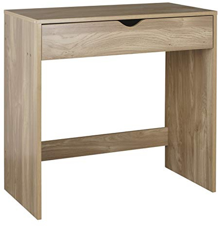 URBNLIVING 1 Drawer Wooden Small Dressing Table (Oak)