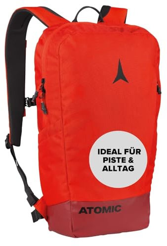 Salomon Atomic Piste Pack – Röd – Dagspackning – med EVA-bakpanel för komfort och stötskydd – Ryggsäckar för året runt – Skidryggsäck i atomstil, röd, L, Classic, Röd, L, Klassisk