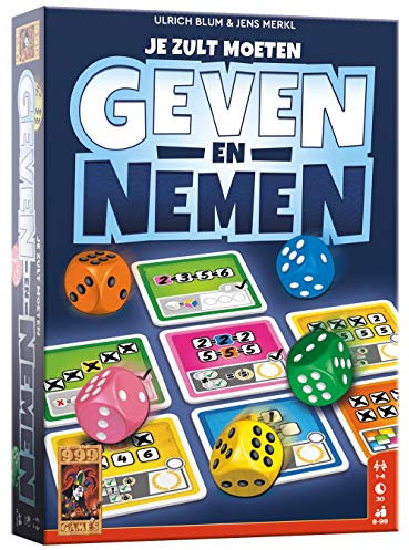 999 Games - 999-GEV01- Geben und Nehmen Würfelspiel - ab 8 Jahren - Eines der besten Spiele des Jahres 2020 - Ulrich Blum & Jens Merkl - Rollen und Schreiben - für 1 bis 4 Spieler