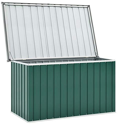 Tidyard Garden Baule för utomhus vattentät galvaniserat stål, Trädgårdslåda Förvaringsbox Dynlåda, 149x99x93 cm/171x99x93 cm, Grön