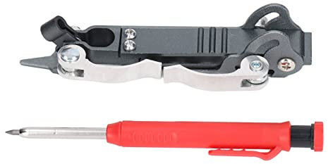 Risegun Herramienta de trazado Multifuncional, brújula para carpintería, Regla de Borde, línea de Contorno, medidor de Contorno de trazado, Herramienta de carpintería