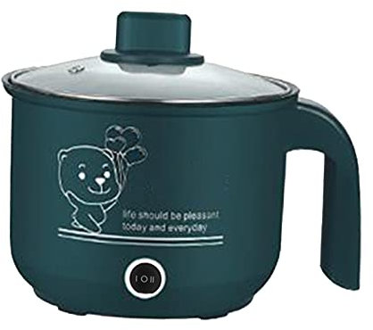 F Fityle Mini Hot Pot Ramen Cooker Padella elettrica portatile multiuso antiaderente per dormitorio dell'home office, VERDE