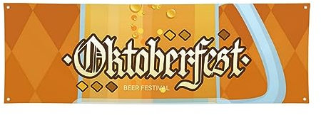 Octoberfest Banner 60x180 CM Beer Festival Backdrop Decor Oktoberfest Beer Glass Party Supply Yard Banners Photography Background For Wall Front Door Fence