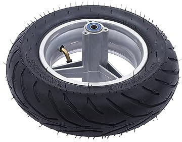 DOONARCES 110/50-6.5 Rear Wheel Tyre Tire for Mini Motor Bike Rocket Bike 49cc Motorcycle Tyre Rim Hub Tube Rear Wheel Rim Replacement, Black (110/50-6.5)