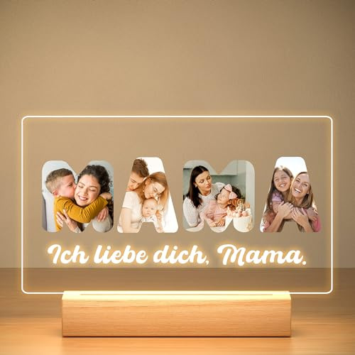 KoxSmar Personalisierte Geschenke für Mama, Personalisierte Bilderrahmen mit Foto, Personalisierter Bilderrahmen mit Bild, Geburtstagsgeschenk für Mama