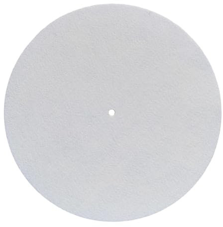 AsrMyjcx Tapis de Plateau tournant en Feutre, Tapis Antistatique pour Plateau tournant, 3mm, 12 Pouces, pour lecteurs de disques à Domicile, Blanc