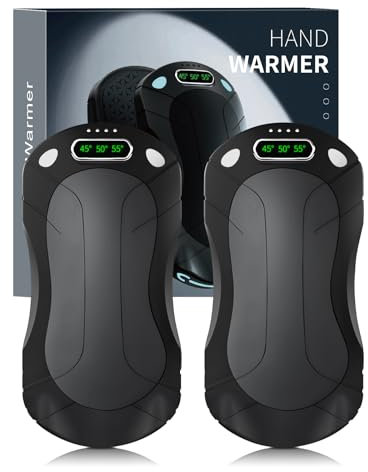 Calentador de Manos Recargable, 7000mAh Portátil Reutilizable, 2-en-1 Calienta Manos USB, Pack de 2 Calentador de Manos para Camping/Caza/Senderismo Regalos (B, S)