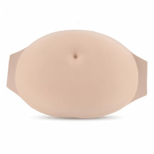 SENECESLI Jultomten stor mage, gravid kvinna falsk mage, jultomten ölmage, lätt mjuk andningsbar svamp, falsk graviditet mage för rollspel, festkostym, lätt att bära